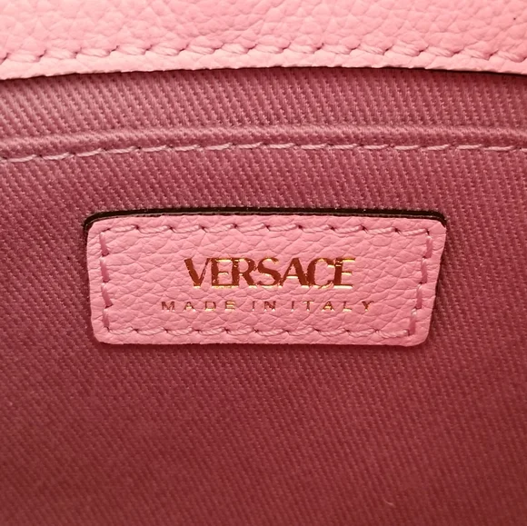 Versace La Medusa Convertible Leather Crossbody Bag Pink - Picture 8 of 11